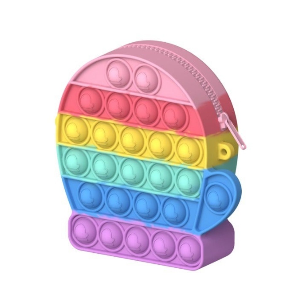 Unbranded Fidget Purse Kids Small Rainbow Like New Pop It Silicone Crossbody Bag